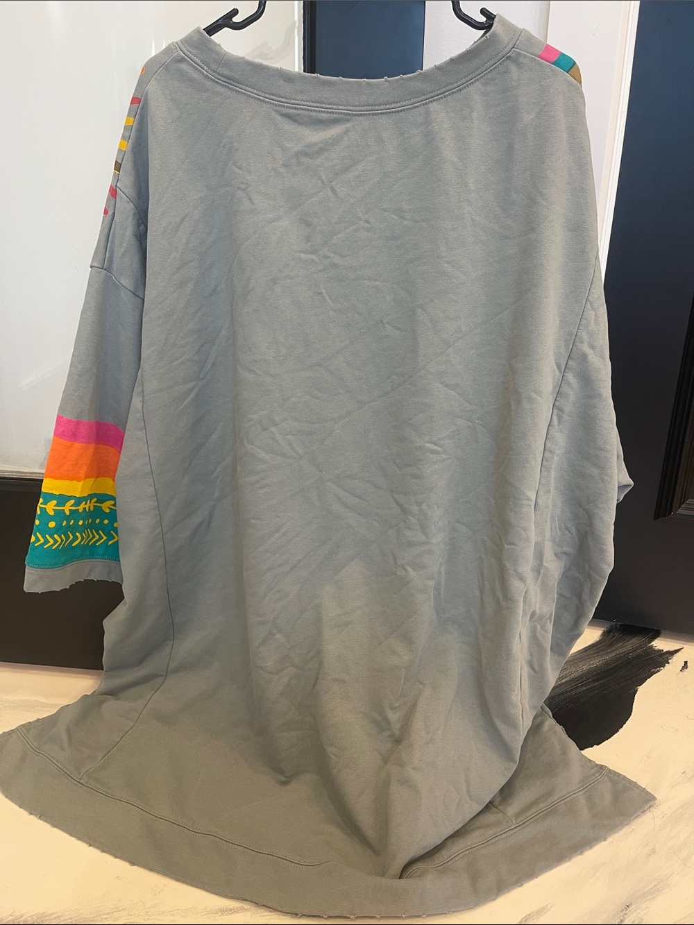 NATURAL LIFE Gray Tunic with Rainbow, Sun & Floral Graphics - Picture 2 of 3